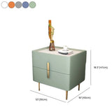 Short Height Wood Nightstand with Drawer Storage #size
