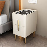 Short Height Wood Nightstand with Drawer Storage Image - 2