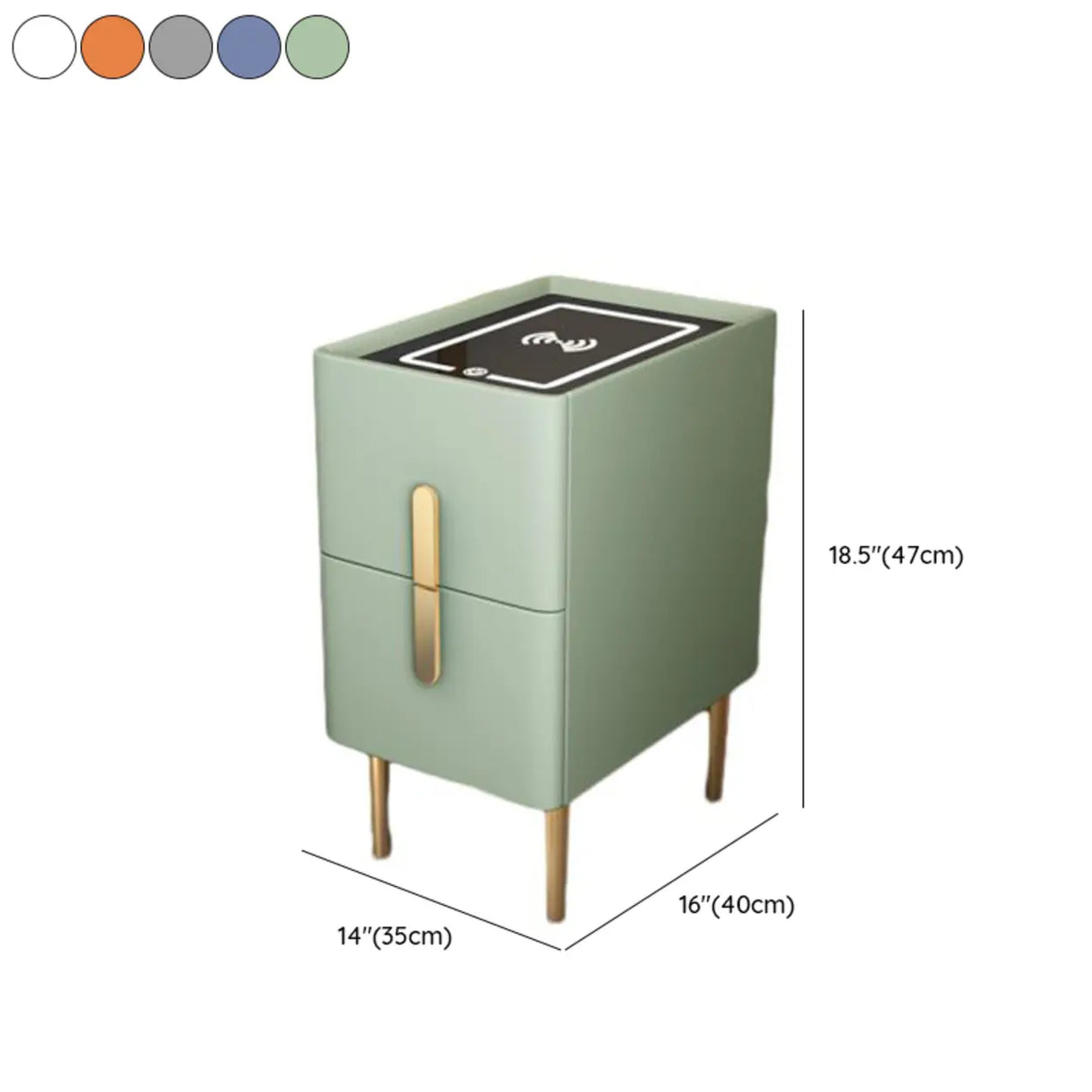 Short Height Wood Nightstand with Drawer Storage Image - 23