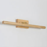 Shower Room Simple Nordic Wooden Cylinder Vanity Light Image - 11