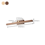 Shower Room Simple Nordic Wooden Cylinder Vanity Light #size