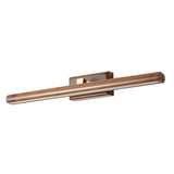 Shower Room Simple Nordic Wooden Cylinder Vanity Light Image - 5