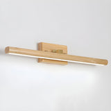Shower Room Simple Nordic Wooden Cylinder Vanity Light Image - 9