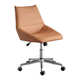Silver Base Swivel Ergonomic Leather Office Chairs Image - 9