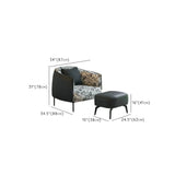 Silver Four Legs Leather Pillow Back Accent Chair Image - 31