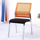 Silver Legs Ergonomic Modern Mesh Armless Office Chair Image - 11