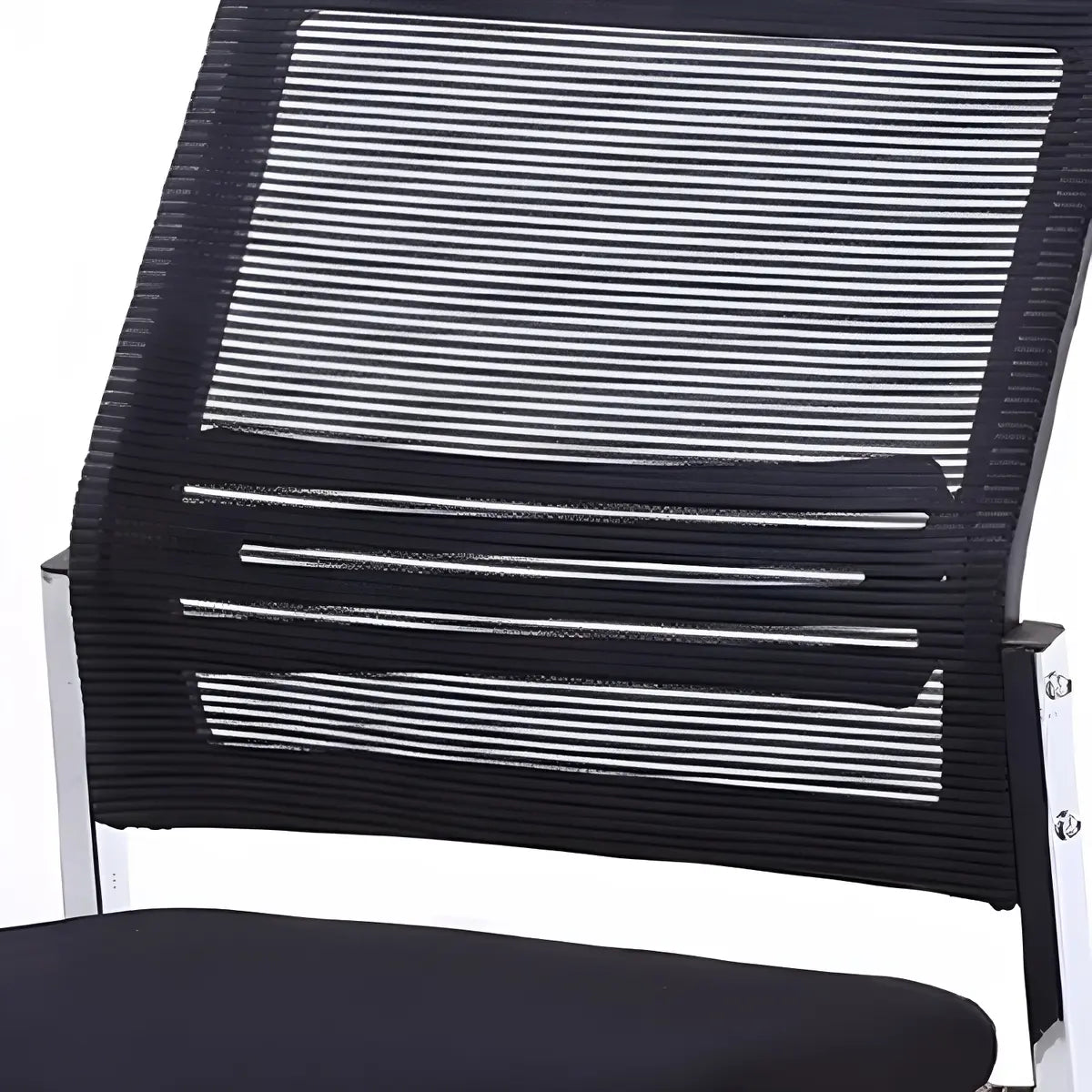 Silver Legs Ergonomic Modern Mesh Armless Office Chair Image - 14
