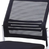 Silver Legs Ergonomic Modern Mesh Armless Office Chair Image - 14