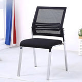 Silver Legs Ergonomic Modern Mesh Armless Office Chair Image - 2