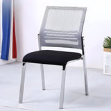 Silver Legs Ergonomic Modern Mesh Armless Office Chair Image - 3