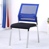 Silver Legs Ergonomic Modern Mesh Armless Office Chair Image - 5