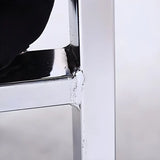 Silver Legs Ergonomic Modern Mesh Armless Office Chair Image - 8