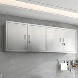 Silver Metal Wall-Mount Dining Room China Cabinets Image - 11