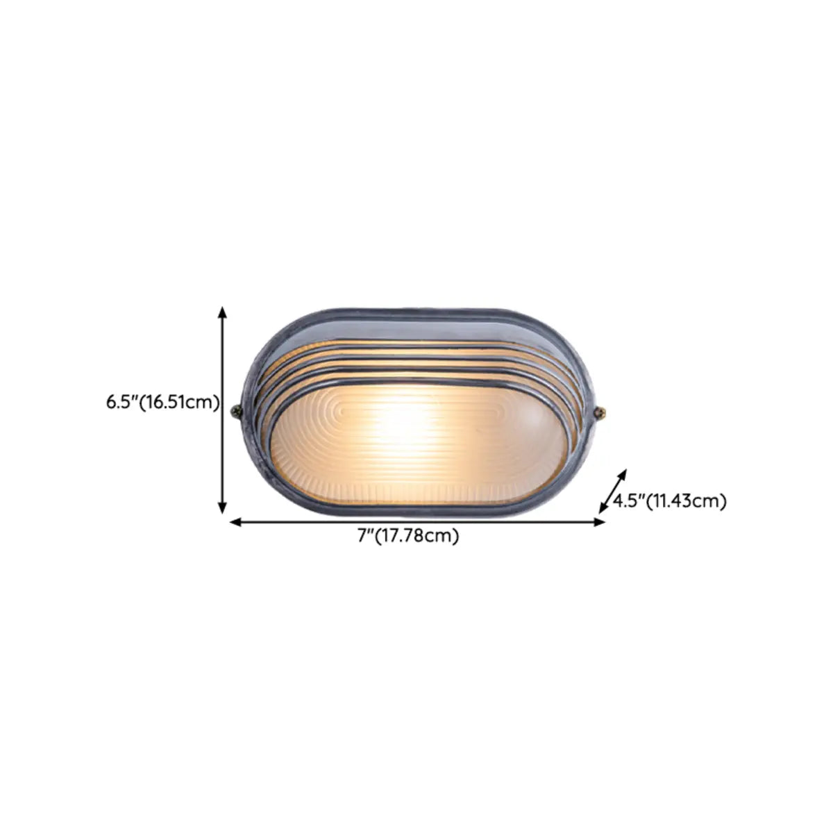 Silver Simple Geometric Chrome Outdoor Glass Wall Light Image - 14