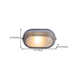 Silver Simple Geometric Chrome Outdoor Glass Wall Light Image - 14