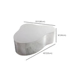 Silver Stainless Steel Free Form Abstract Coffee Table Image - 19