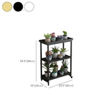 Simple 2 Tier Rectangle Metal Sliding Plant Stand White Image - 39
