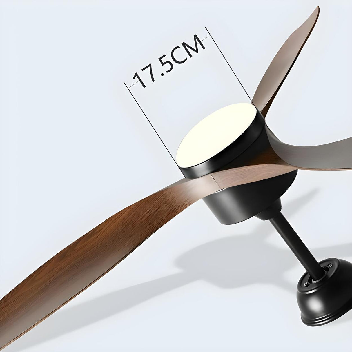 Simple 3 Blade Adjustable LED Ceiling Fan with Light Image - 10