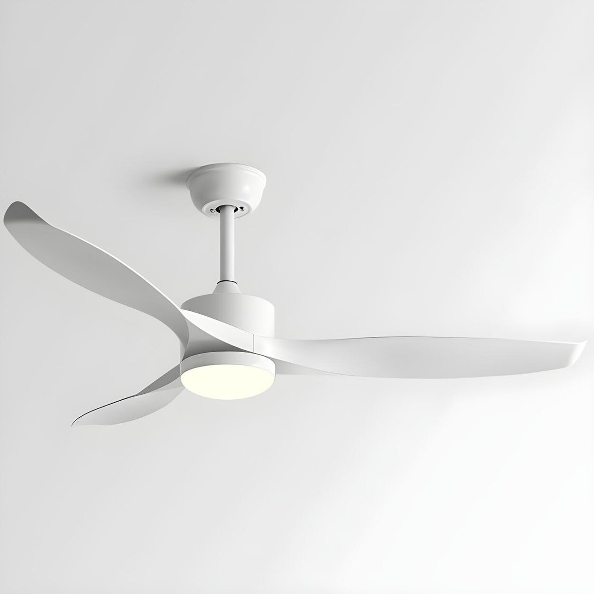 Simple 3 Blade Adjustable LED Ceiling Fan with Light Image - 13