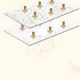 Simple Abstract Vinyl Beige Anti-Slip Backing Area Rug Image - 11