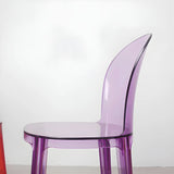 Simple Acrylic Low Back Armless Dining Side Chair Image - 12
