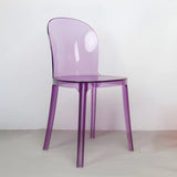 Simple Acrylic Low Back Armless Dining Side Chair Image - 18