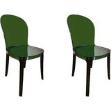 Simple Acrylic Low Back Armless Dining Side Chair Image - 37