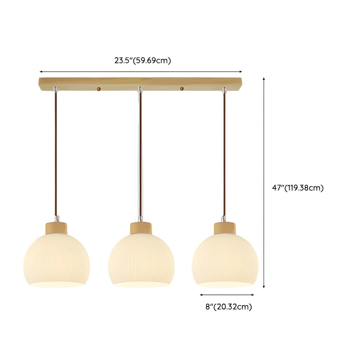 Simple Adjustable 3-Light Dome Island Pendant Light 