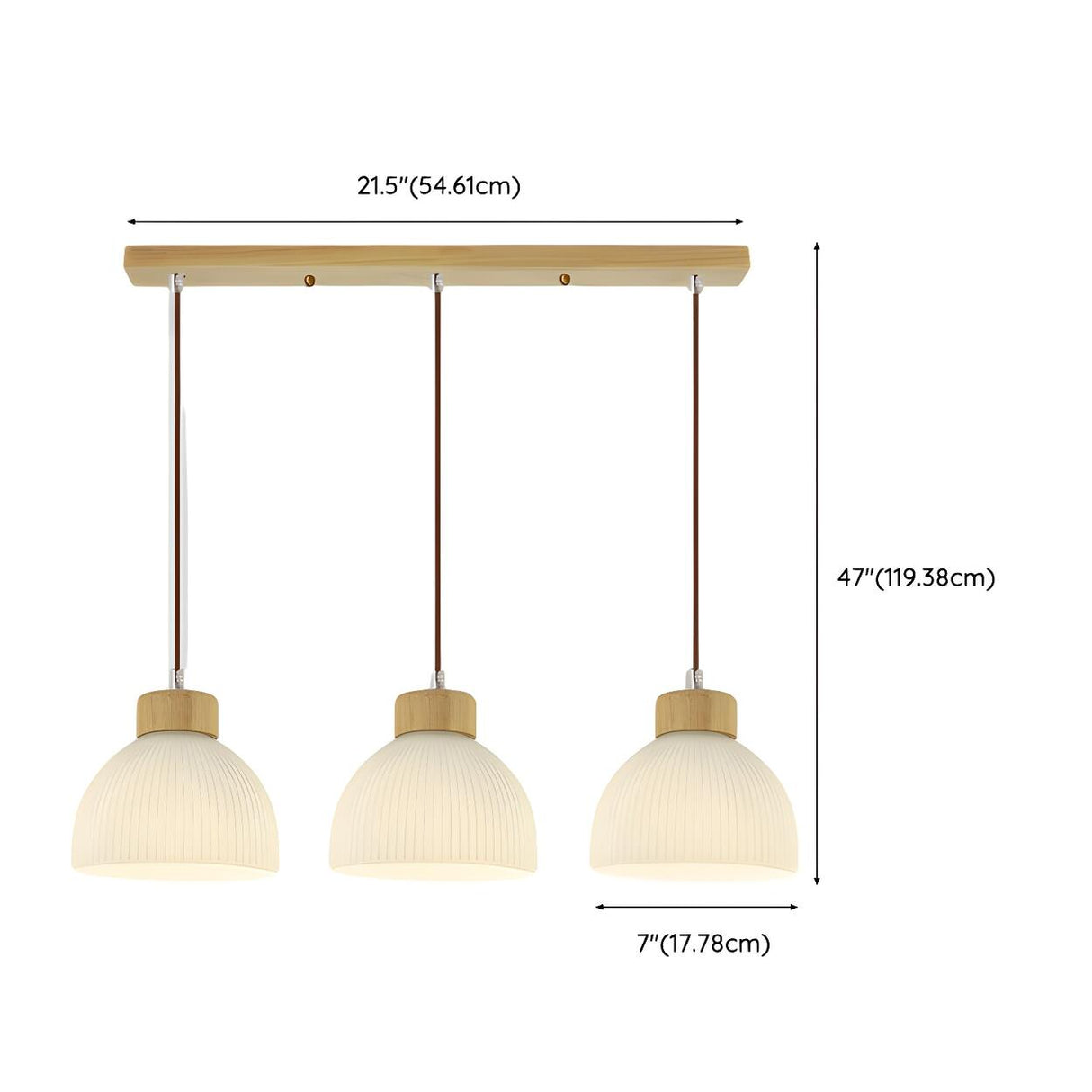 Simple Adjustable 3-Light Dome Island Pendant Light Image - 12