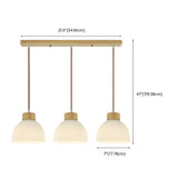 Simple Adjustable 3-Light Dome Island Pendant Light Image - 12