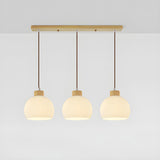 Simple Adjustable 3-Light Dome Island Pendant Light Image - 2
