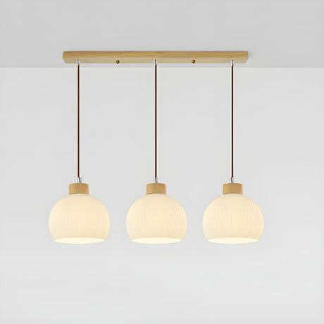 Simple Adjustable 3-Light Dome Island Pendant Light Image - 2