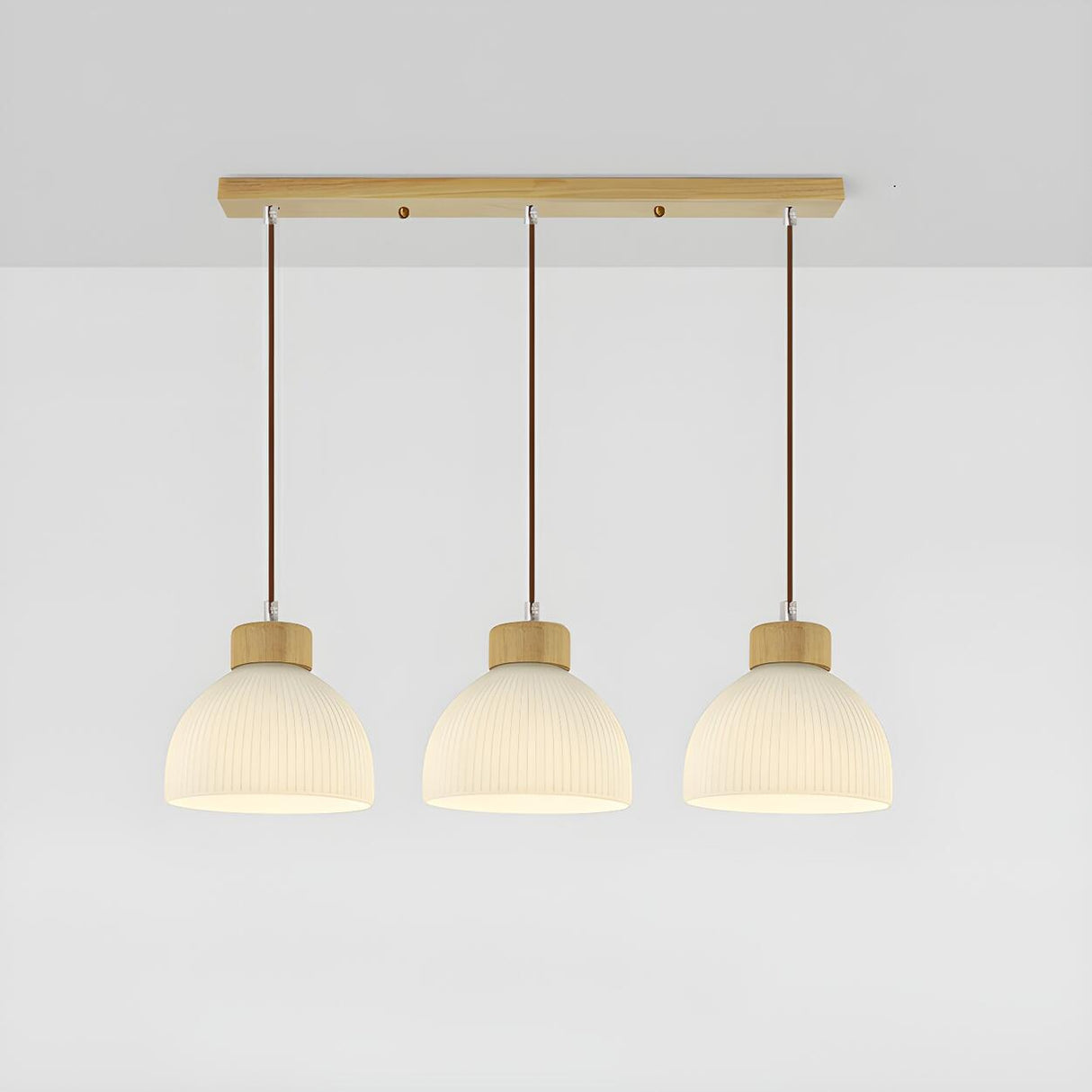 Simple Adjustable 3-Light Dome Island Pendant Light Image - 3