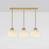 Simple Adjustable 3-Light Dome Island Pendant Light Image - 3