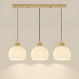 Simple Adjustable 3-Light Dome Island Pendant Light Image - 4