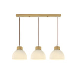 Simple Adjustable 3-Light Dome Island Pendant Light Image - 7