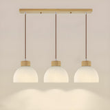 Simple Adjustable 3-Light Dome Island Pendant Light Image - 8