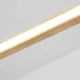 Simple Adjustable Wooden Oval Island LED Pendant Light Image - 13