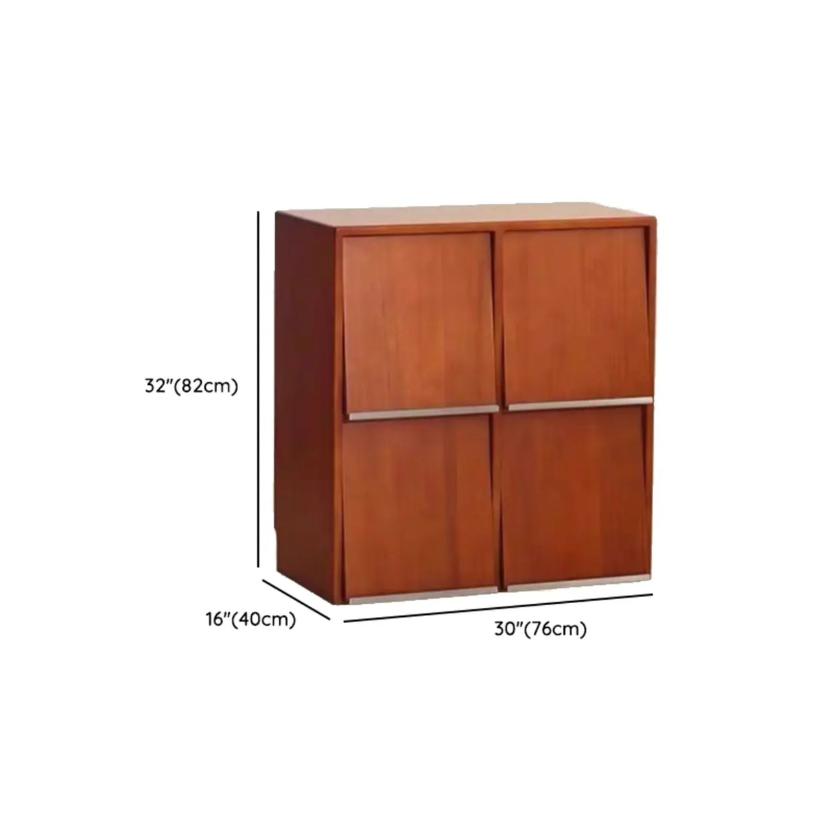 Simple Auburn Small Solid Wood Modular Cube Bookcase 