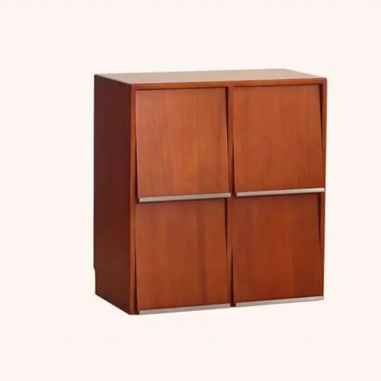Simple Auburn Small Solid Wood Modular Cube Bookcase Image - 2