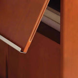 Simple Auburn Small Solid Wood Modular Cube Bookcase Image - 9