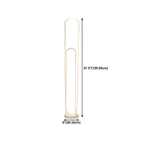 Simple  Bedroom White Curve LED Metal Floor Lamp #size