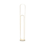Simple  Bedroom White Curve LED Metal Floor Lamp Image - 5
