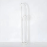 Simple  Bedroom White Curve LED Metal Floor Lamp Image - 8