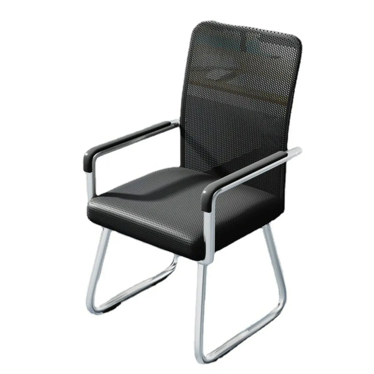 Simple Beige Ergonomic Rectangular Fabric Office Chair Image - 10