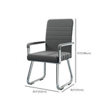Simple Beige Ergonomic Rectangular Fabric Office Chair #size