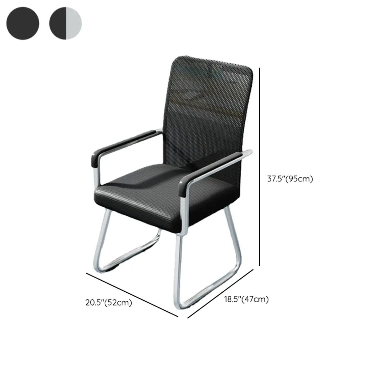 Simple Beige Ergonomic Rectangular Fabric Office Chair Image - 24