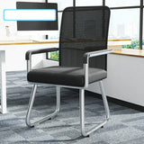 Simple Beige Ergonomic Rectangular Fabric Office Chair Image - 7