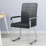 Simple Beige Ergonomic Rectangular Fabric Office Chair Image - 8