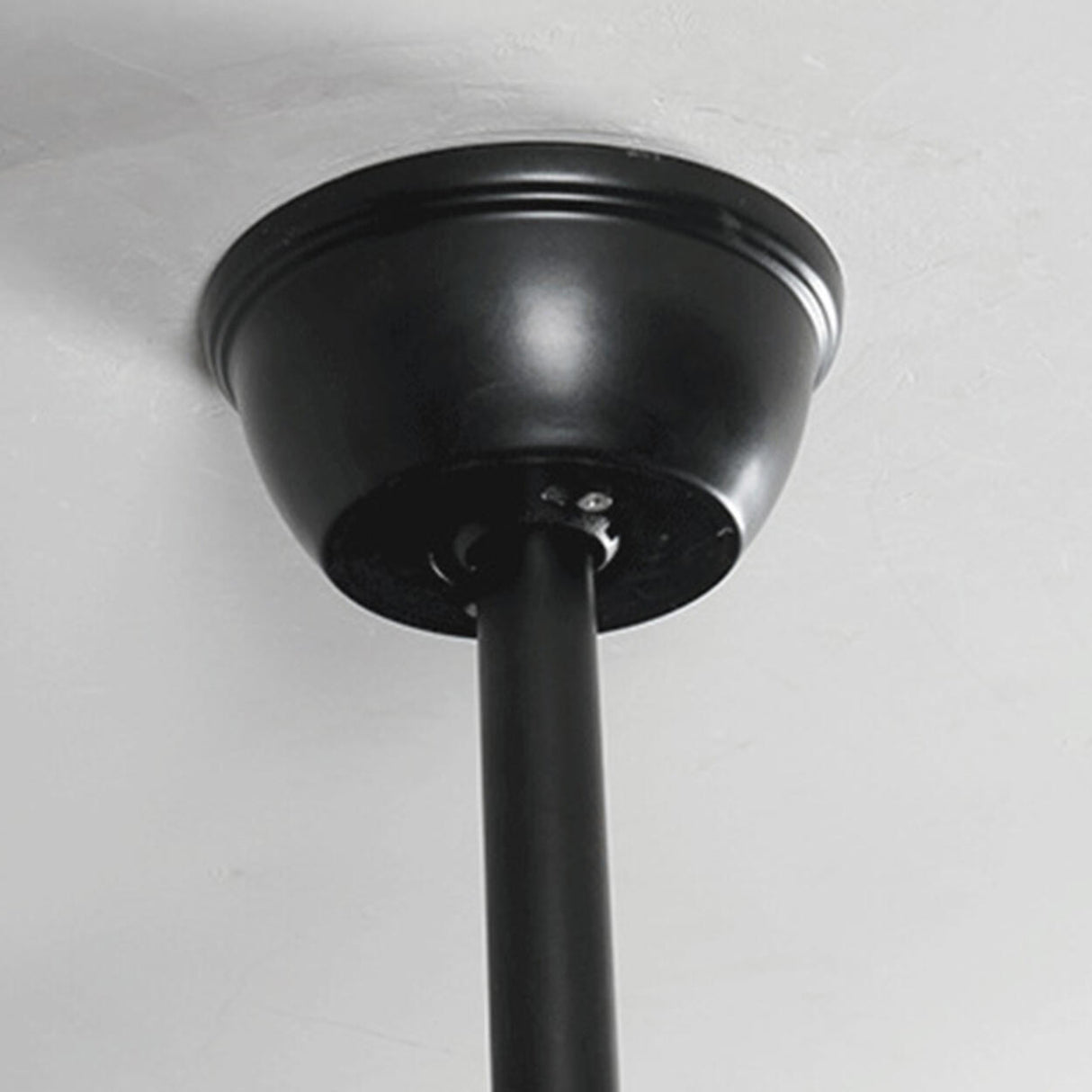 Simple Black 6 Blade LED Remote Ceiling Fan with Light Image - 8